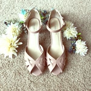Chelsea Crew pink taupe open toed Heel Size 10